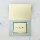 青と茶色の花の母の日カード カード (内部)