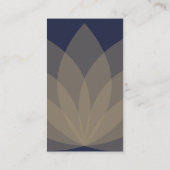 青と茶色の蓮の花の名刺 名刺 (裏面)