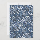 青と茶色の西部風の馬の招待状 招待状 (裏面)