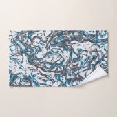 青と茶色 バスタオルセット (ハンドタオル)