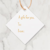 青と華美金ゴールドクリスマス装飾ギフトラベル フェイバータグ (裏面)