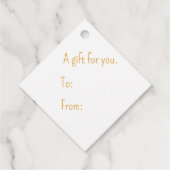 青と華美金ゴールドクリスマス装飾ギフトラベル フェイバータグ (裏面)