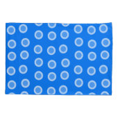 青と薄い青の円 枕カバー (裏面)