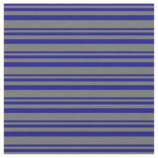 青と薄暗いグレーの線パターン ファブリック (クローズアップ)