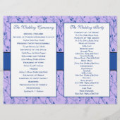 青と薄紫のフローラ結婚式 プログラム (裏面)