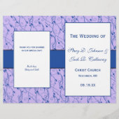 青と薄紫のフローラ結婚式 プログラム (正面)