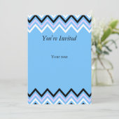 青と薄紫の山形 招待状 (スタンド正面)