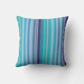 青と薄紫ストライプ クッション (裏面)