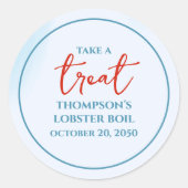 青と赤がトリートカスタム ラウンドシール (正面)