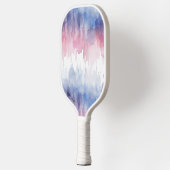 青と赤のお洒落水パーソナライズされた色 ピックルボールラケット (左)