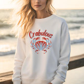 青と赤のカニ、クラボラス、漁師の美学 スウェットシャツ