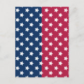 青と赤のカラーブロックに白い星 ポストカード (正面)