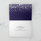 青と赤のクリスマス以外の写真ホリデー カード (内部)