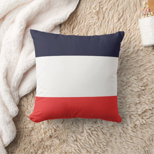 青と赤のストライプストライプの クッション (ブランケット)