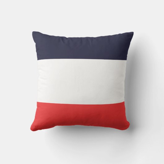 青と赤のストライプストライプの クッション (裏面)