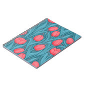 青と赤のチューリップ ノートブック (左側)