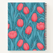 青と赤のチューリップ ノートブック (裏面)