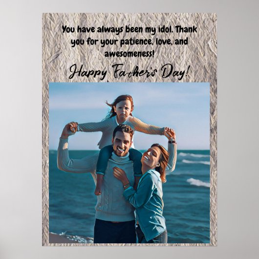 青と赤のデザインが今まで最高のもパパ ポスター (正面)