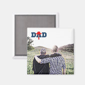 青と赤のデザインが今まで最高のもパパ マグネット (正面/裏面)