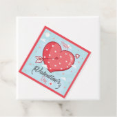 青と赤のハッピーバレンタインデー好意ギフトラベル フェイバータグ (インサイチュ)