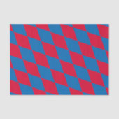 青と赤のバイエルダイヤモンド国旗のパターン 薄葉紙 (正面)