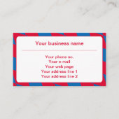 青と赤のバイエルンのダイヤモンド国旗のパターン 名刺 (正面)