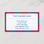 青と赤のバイエルンのダイヤモンド国旗のパターン 名刺 (正面)