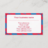 青と赤のバイエルンのダイヤモンド国旗のパターン 名刺 (正面)