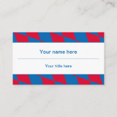 青と赤のバイエルンのダイヤモンド国旗のパターン 名刺 (裏面)