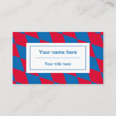 青と赤のバイエルンのダイヤモンド国旗のパターン 名刺 (裏面)