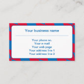 青と赤のバイエルンのダイヤモンド国旗のパターン 名刺 (正面)