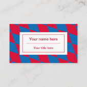 青と赤のバイエルンのダイヤモンド国旗のパターン 名刺 (裏面)