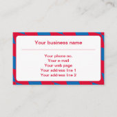 青と赤のバイエルンのダイヤモンド国旗のパターン 名刺 (正面)