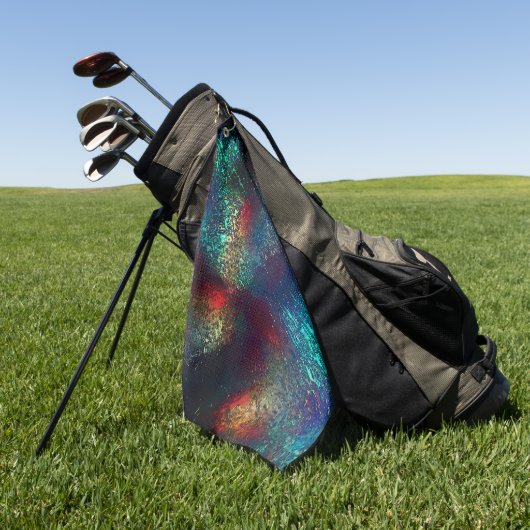 青と赤のプラスチックの下の岩またはアルミニウム箔 ゴルフタオル (グリーン)