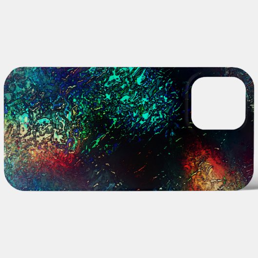 青と赤のプラスチックの下の岩またはアルミニウム箔 Case-Mate iPhoneケース (裏面 (横))