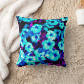 青と赤のペチュニア クッション (ブランケット)