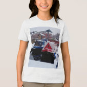 青と赤のボート トライブレンドTシャツ (正面)