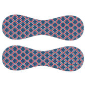 青と赤のモロッコのトレリス、ラティス、クローバー ソフトボール (パネル)