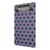 青と赤のモロッコのトレリス、ラティス、クローバー ミニクリップボード (アングル2)