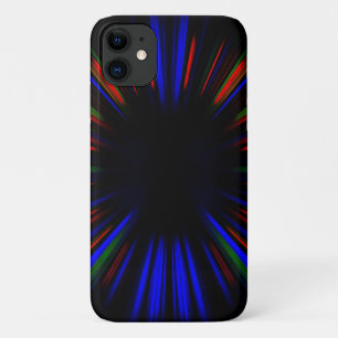 青と赤の光線 iPhone 11 ケース