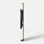 青と赤の列車 iPhoneケース (左側面)
