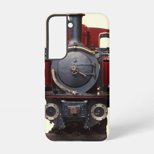 青と赤の列車 SAMSUNG GALAXYケース (裏面)