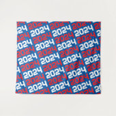 青と赤の卒業の背景 タペストリー (正面(横))