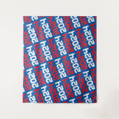 青と赤の卒業の背景 タペストリー (正面)