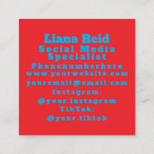 青と赤の名刺 スクエア名刺 (裏面)