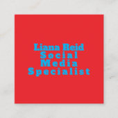 青と赤の名刺 スクエア名刺 (正面)