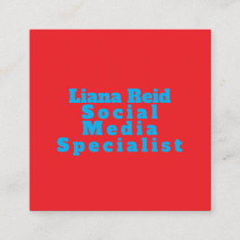 青と赤の名刺 スクエア名刺