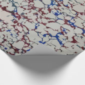 青と赤の大理石 ラッピングペーパー (角)