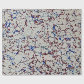 青と赤の大理石 ラッピングペーパー (フラット)