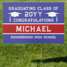 青と赤の学校のカラー卒業